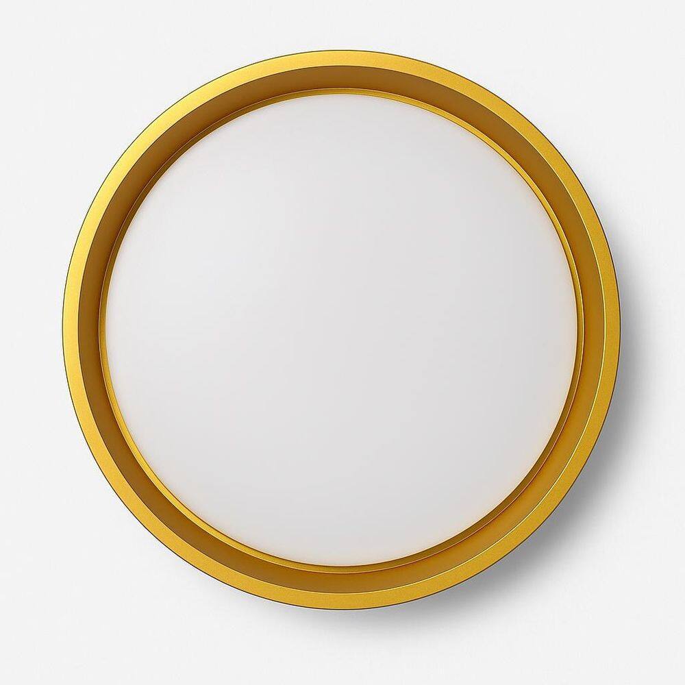 Luminária Redonda Plafon Design Moderno Bivolt Dourado 30W