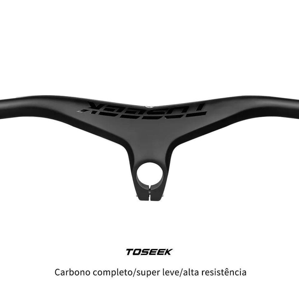 Guidão Integrado Mtb Full Fibra De Carbono 3K 700X80Mm