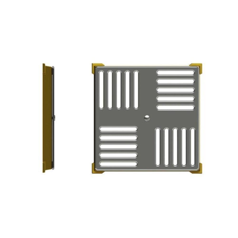 Dispositivo Caixilho 15 X 15Cm Em Latão E Inox Piscina