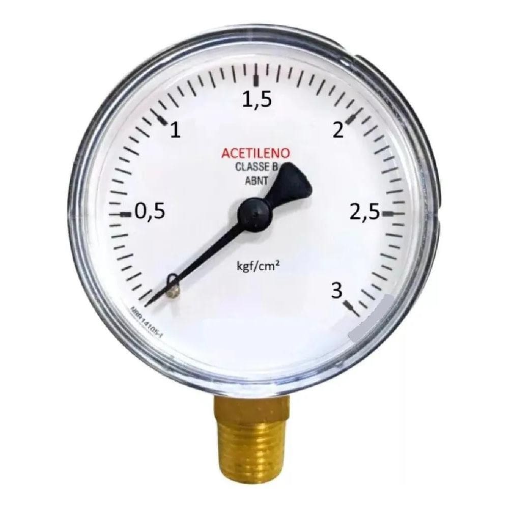 10X Manômetro Para Regulador De Acetileno 0-5 Kg/Cm