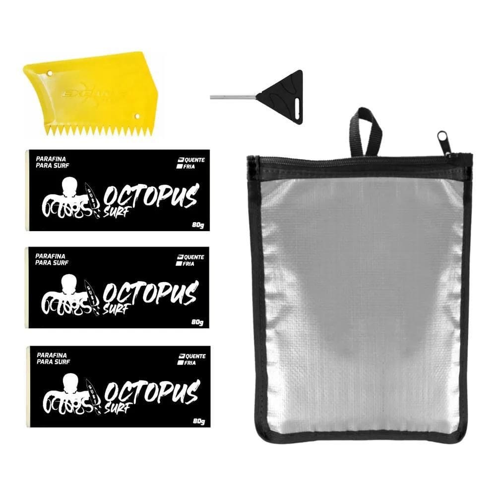 10X 3 Parafinas Prancha De Surf + Chave + Raspador + Estojo