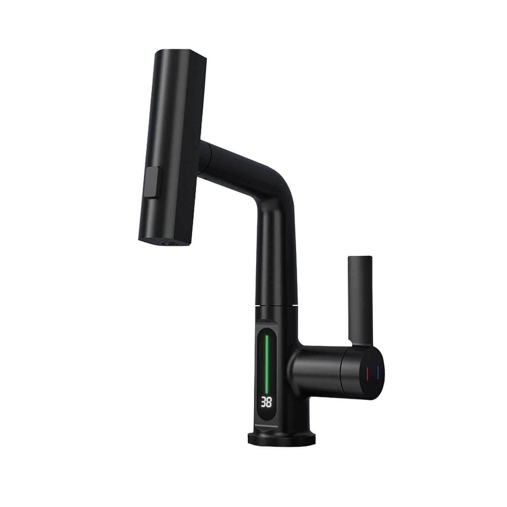 Torneira Inteligente Display De Temperatura Banheiro Preto