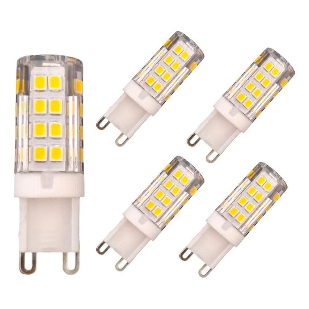 10X Kit 5 Lampadas Halopim Led G9 5W Bivolt Lustres E Arand