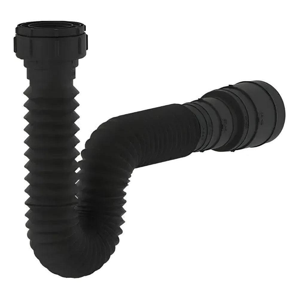 10X Sifão Preto Sanfonado Universal Pvc Reforçado Preto