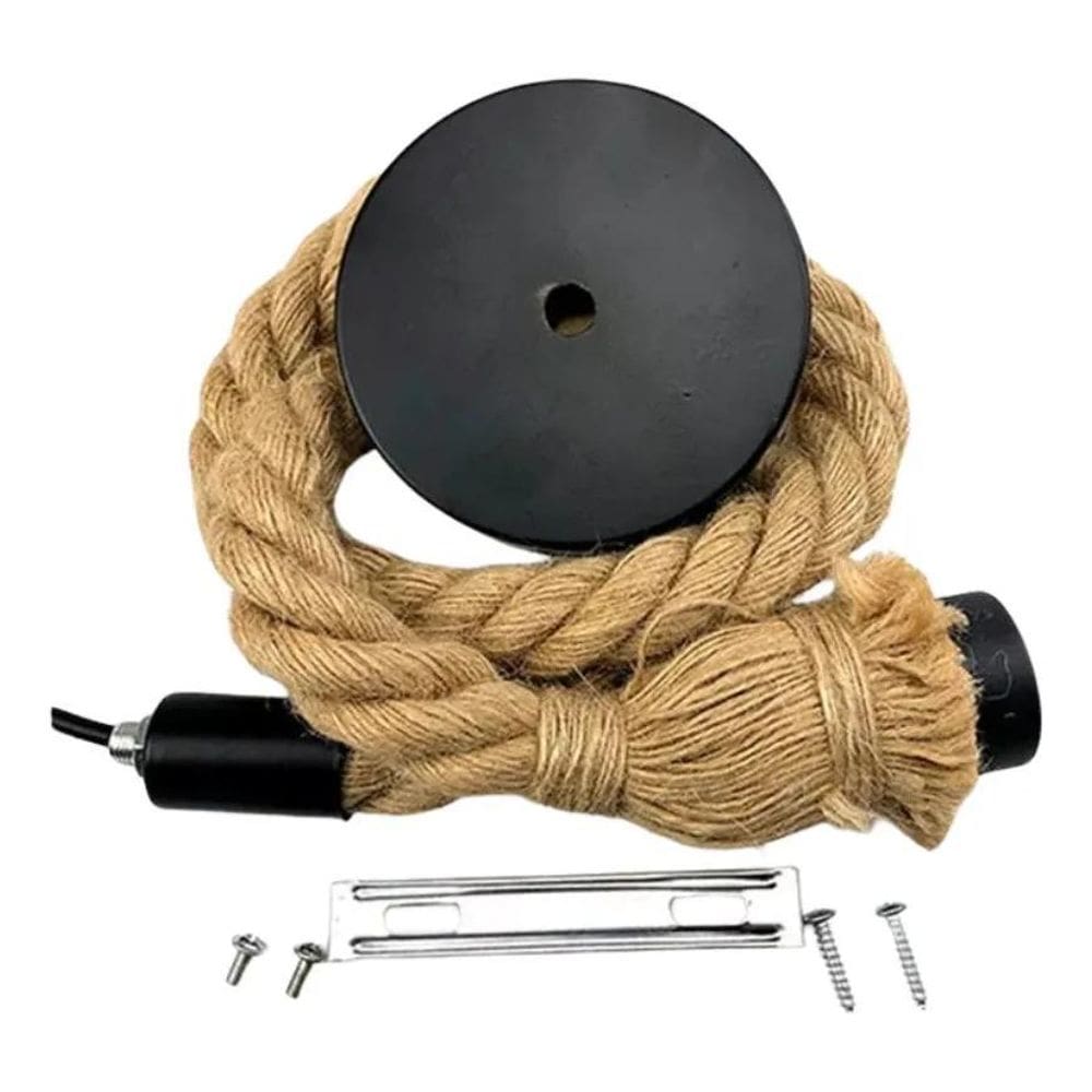 10X Pendente Corda Retro 1,8M Design Rustico Decorativo E27
