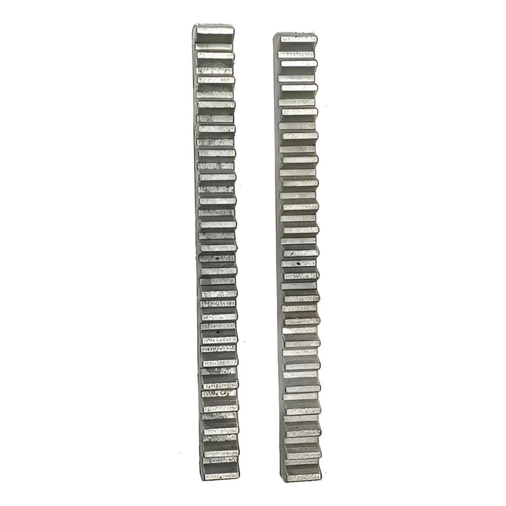 10X 2 Cremalheira Alumínio Gomo 25Cm Residencial Ppa Rossi