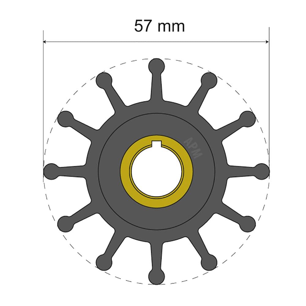 Kit de impulsores Albin Group Premium 57 x 12,7 x 20 mm - 12 lâminas