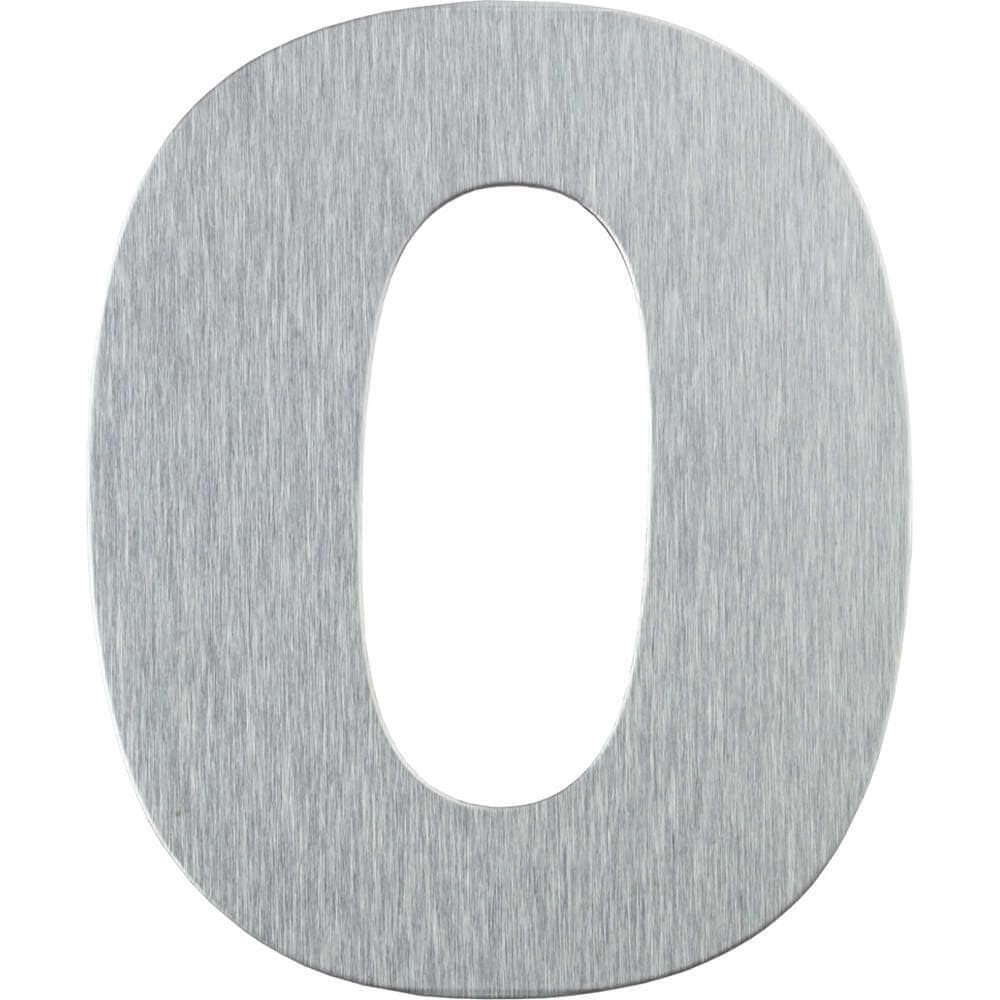 Número Residencial Em Alumínio Composto Escovado 125mm Nº 0 - Pr3001-0 - Pincéis Atlas