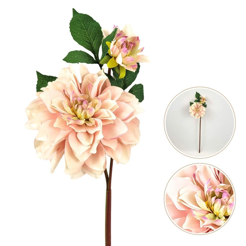 Dália Rosa Haste 62X16X12Cm Flor Planta Artificial