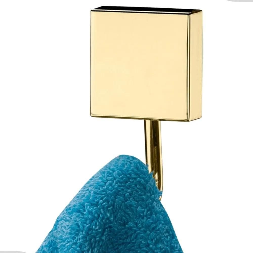10X Suporte Gancho Para Parede Banheiro Porta Toalha Dourad