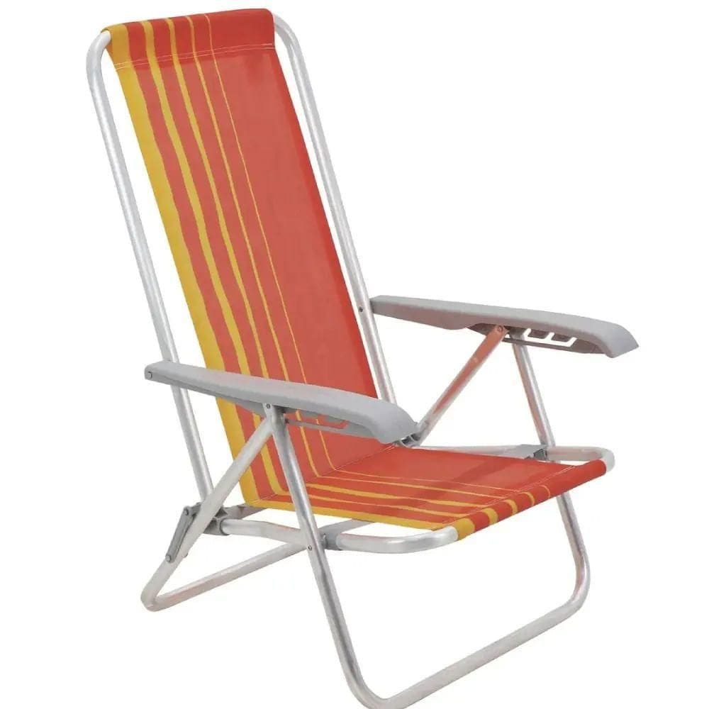 Cadeira De Praia Bali Laranja E Amarelo - 92900101 - Tramontina