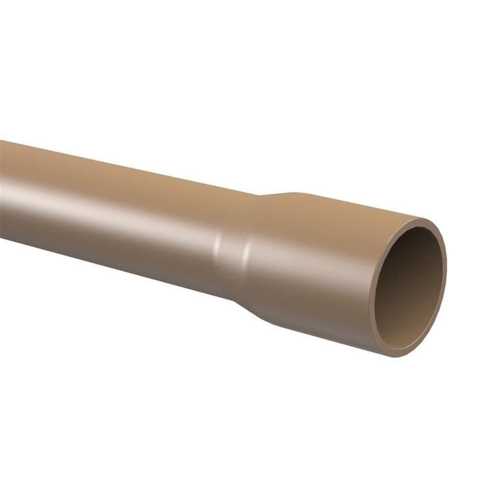 Tubo De Pvc Soldável Marrom 2.1-2”” 75mm 6 Metros - 10120756 - Tigre Tubo Soldavel 75mmx6m Marrom