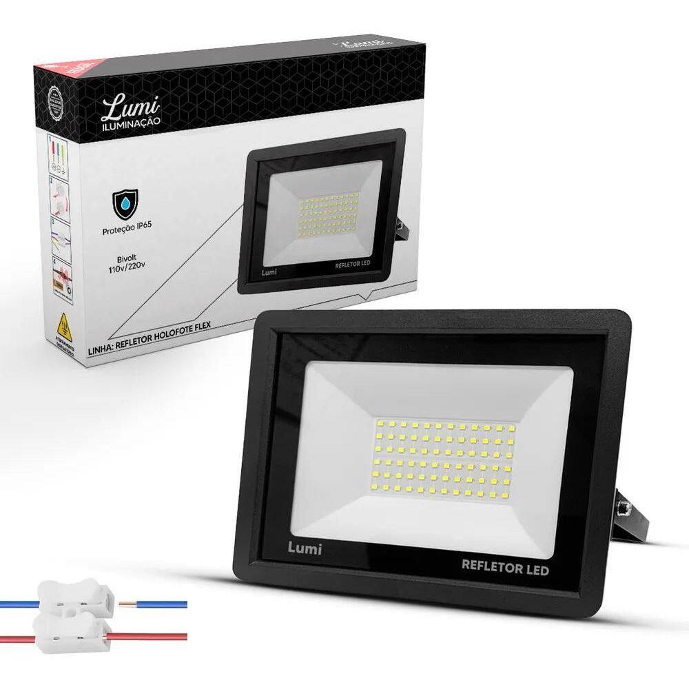 10X Refletor Holofote Led 200W Smd Branco Frio Bivolt Ip67