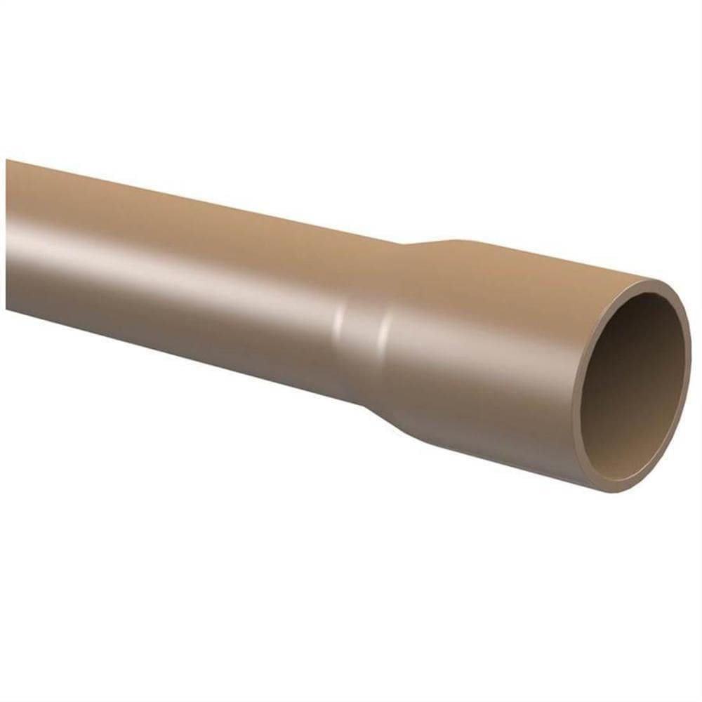 Tubo Pvc Para água Fria Soldável 3 Metros 1.1-4”” 40mm Marrom - 10.12.184.1 - Tigre Tubo Soldavel 40mmx3m Marrom