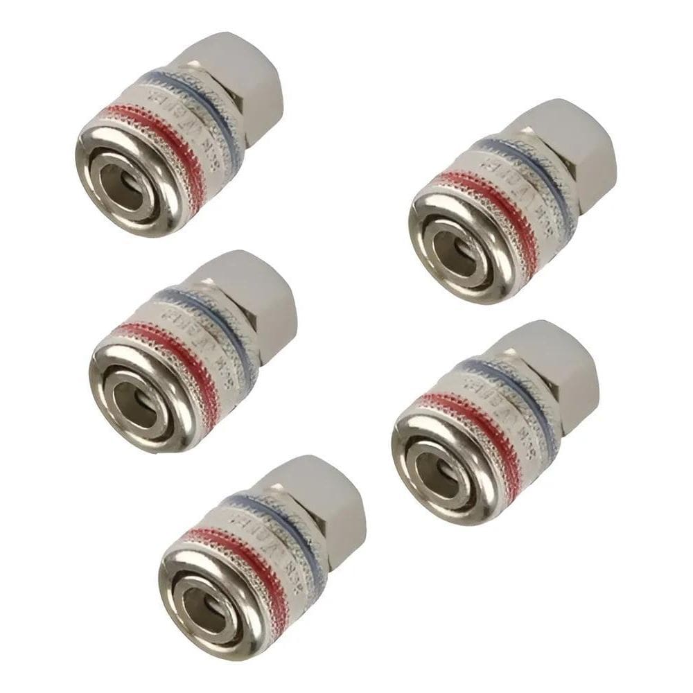 10X Engate Rápido De Ar 1/4 Pol. Fêmea Schweers   Kit 5 Peç
