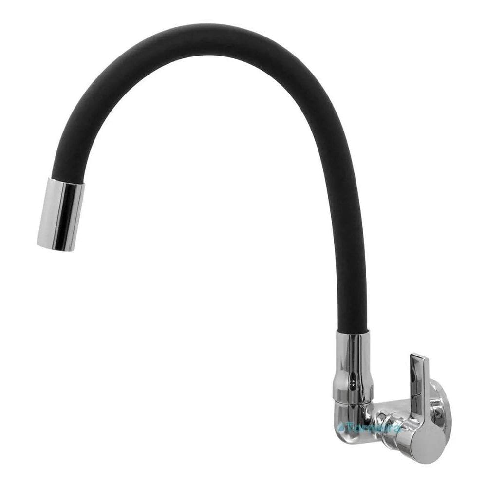 10X Fauzi Metais Torneira Cozinha Parede Gourmet Bica Preta