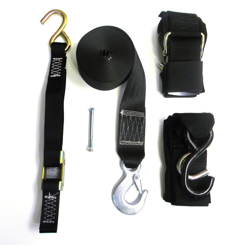 Pacote combinado Cargo Strap Rod Saver Tie Down preto