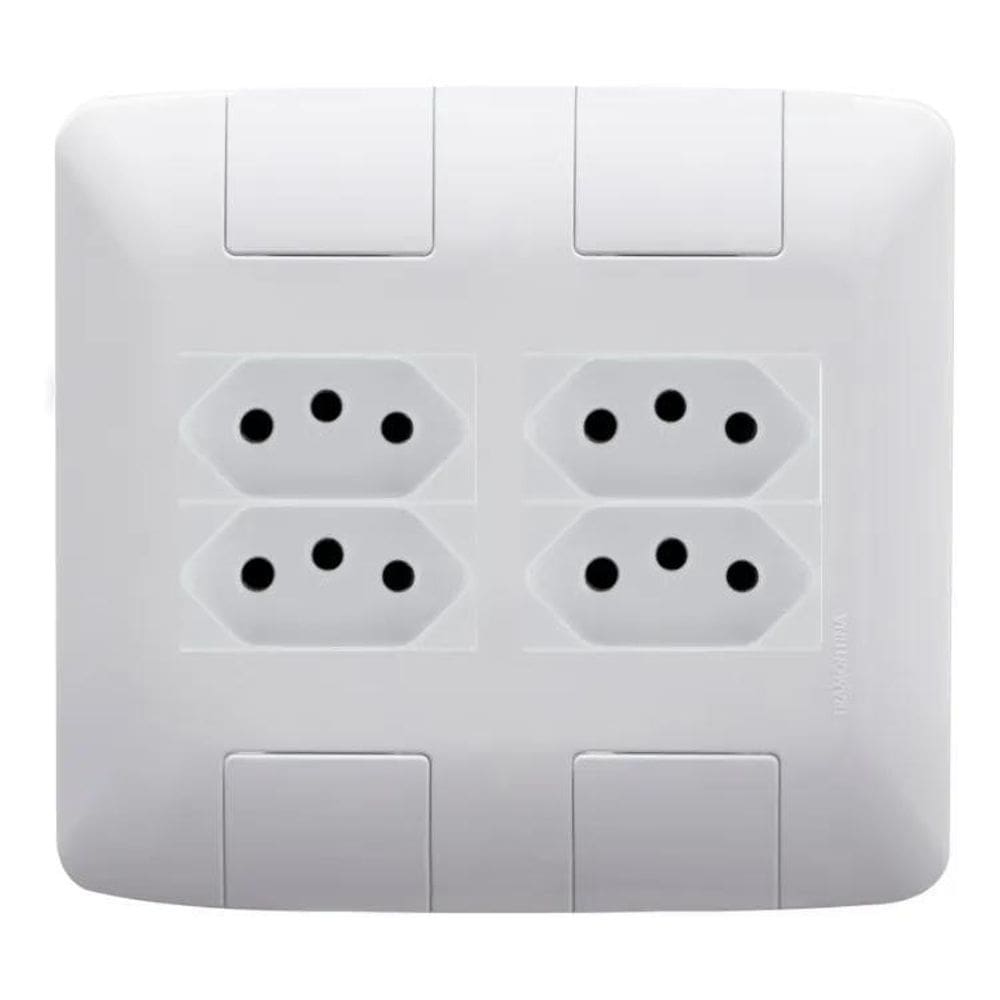 10X Cj 4 Tomadas 10A 4X4 Linha Aria Tramontina