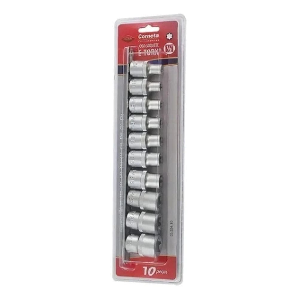 10X Soquetes Corneta 33.234.10 Torx Jogo Fêmea Pito 1/2 Pol