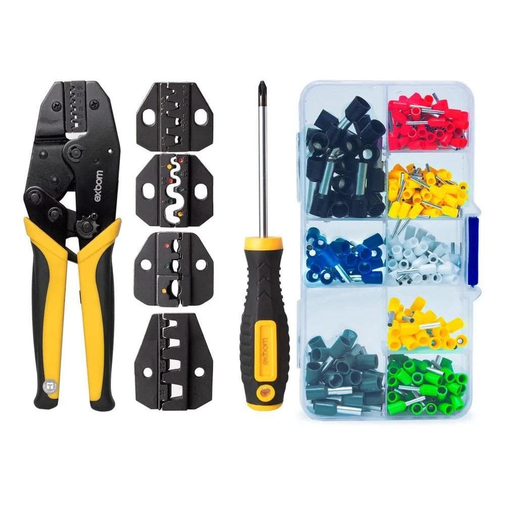 10X Alicate Crimpar Prensa Terminais Pré Isolados Tubolar S
