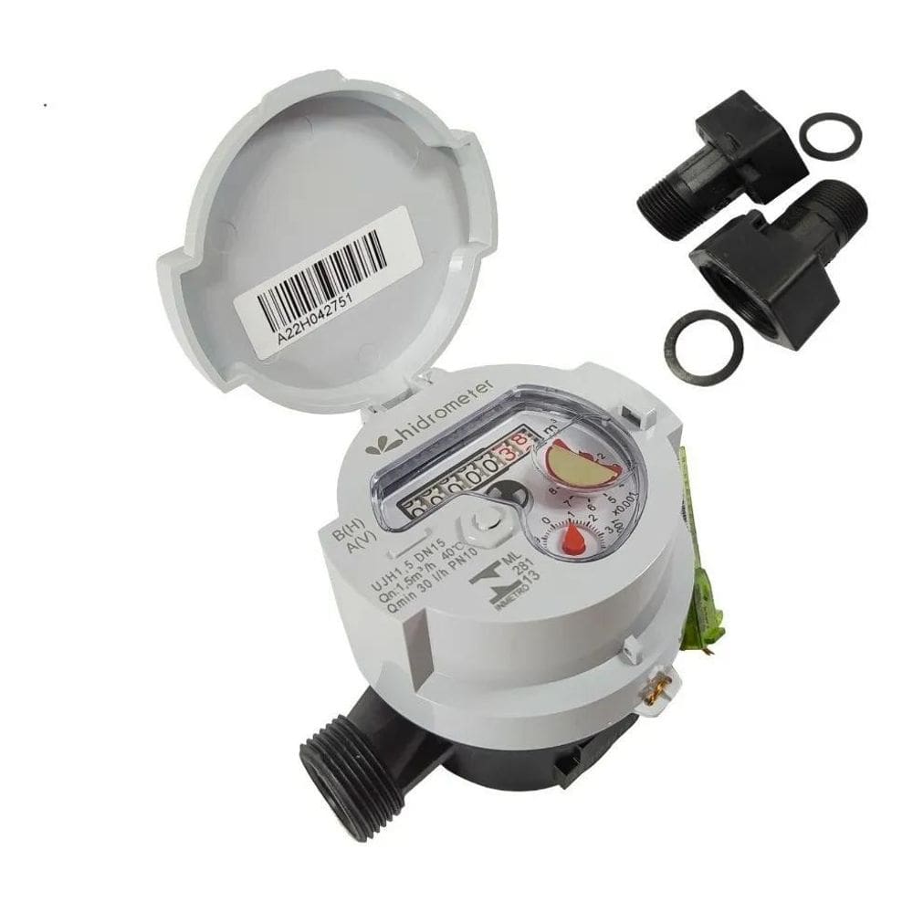 10X Hidrômetro Medidor De Água 1/2` 3M/H - C/Conexões