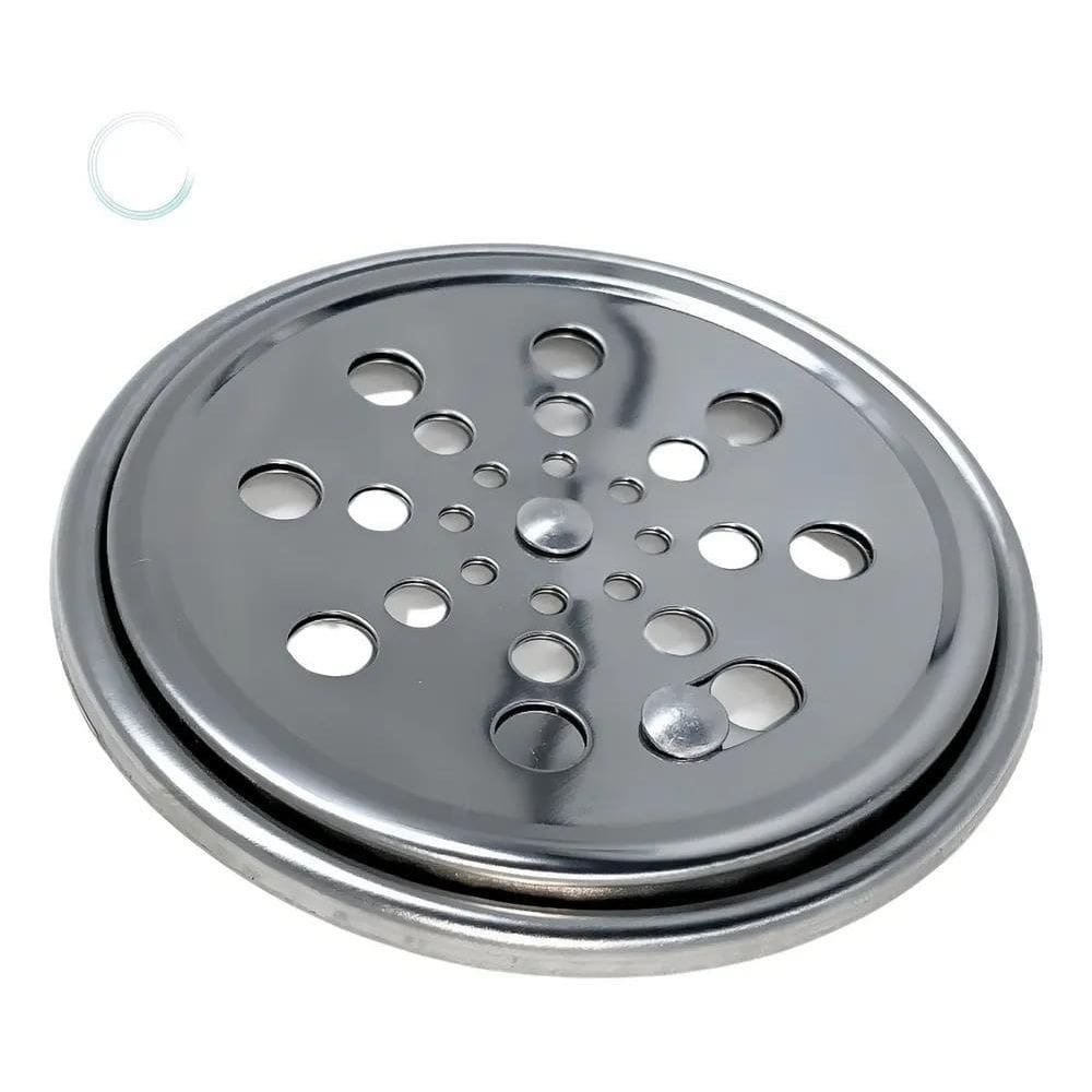 10X Ralo Grelha Redonda 10Cm Rotativa Inox Com Suporte Caix