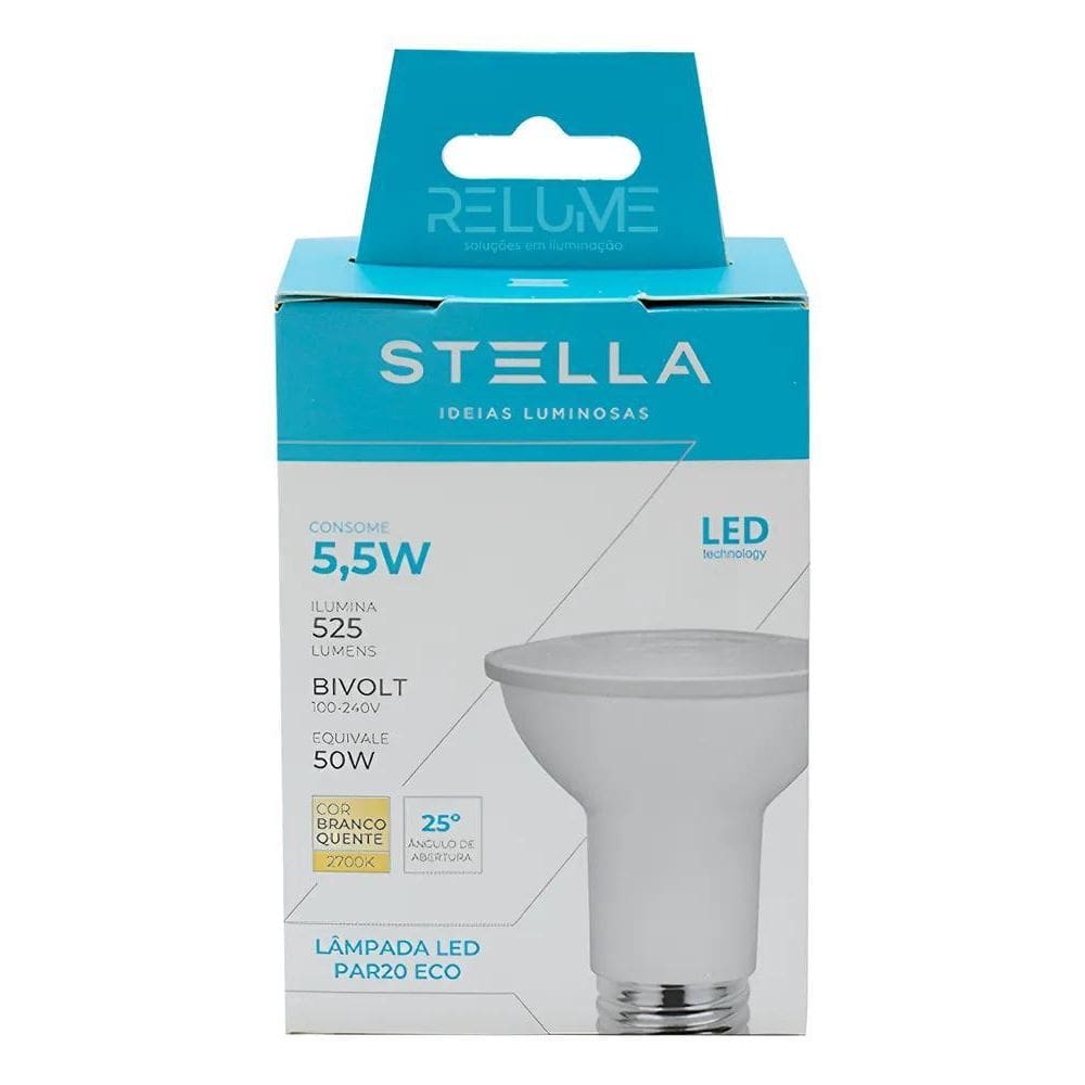 10X Lâmpada Led Par20 5,5W - Stella Sth9020