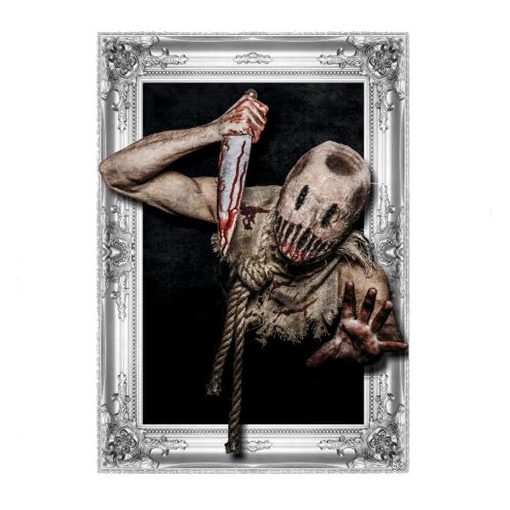 Painel Festa Halloween 3D Espantalho 67Cm X 50Cm Decorativo