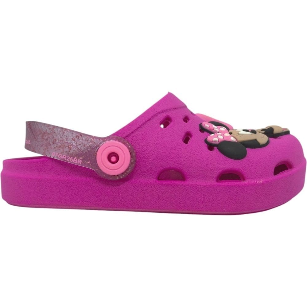 Babuche Infantil Menina Casual Dia a Dia Passeio Escola Calce Fácil Disney Smile Grendene Kids 23348