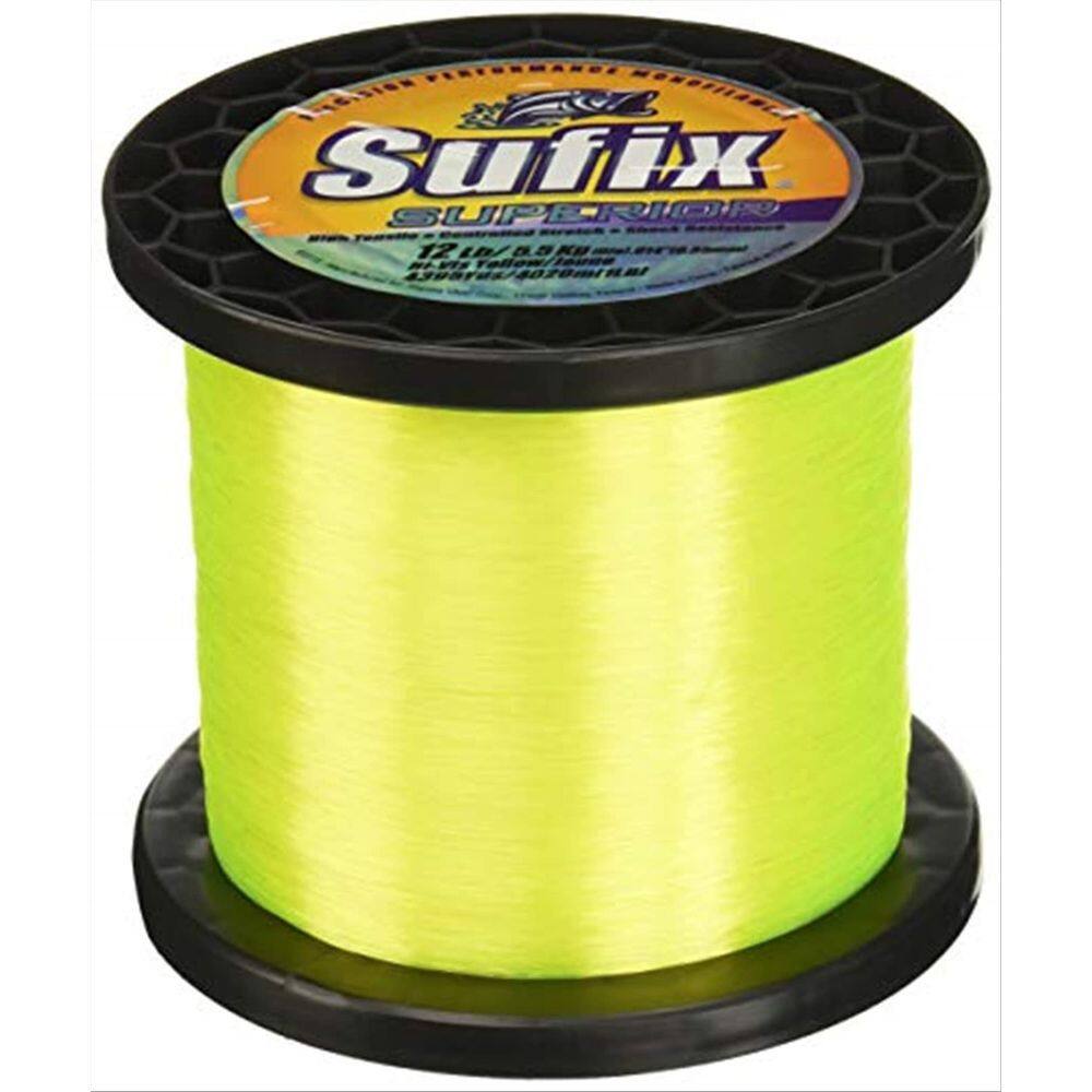 Bobina de linha de pesca Sufix Superior de 1 libra amarela 27 kg
