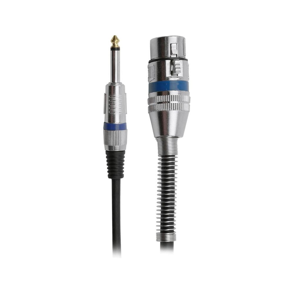 Cabo Microfone Xlr Cannon Fêmea P10 Mono 5 Metros