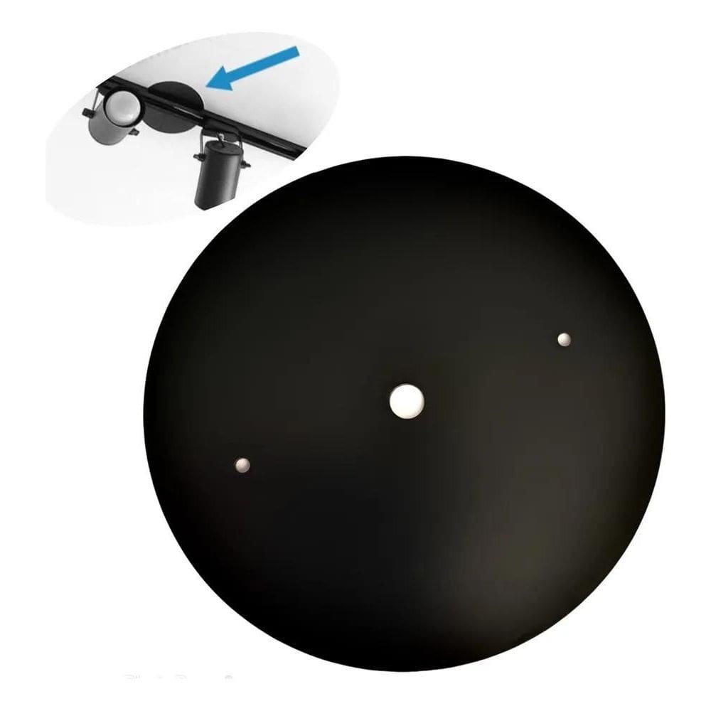 10X Tampa Cega Espelho 14Cm Teto Trilho Eletrificado Luminá