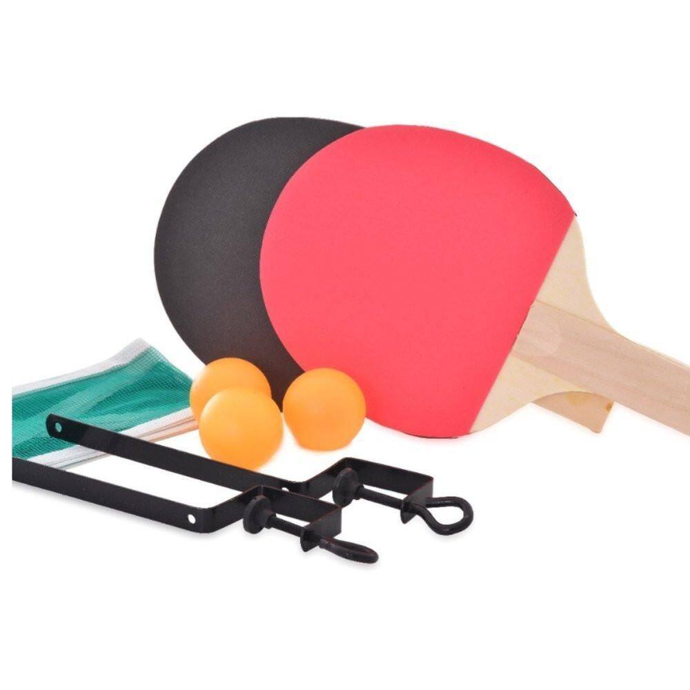 Kit Ping Pong Com Rede 2 Raquetes E 3 Bolinhas