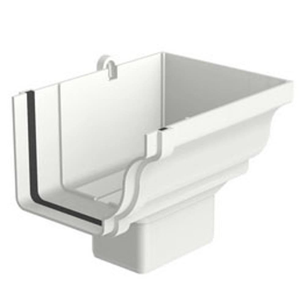 Bocal Direito Retangular Aquapluv Style Branco - 32029884 - Tigre Bocal Calha Retangul Direita Aquapluv Style Branco