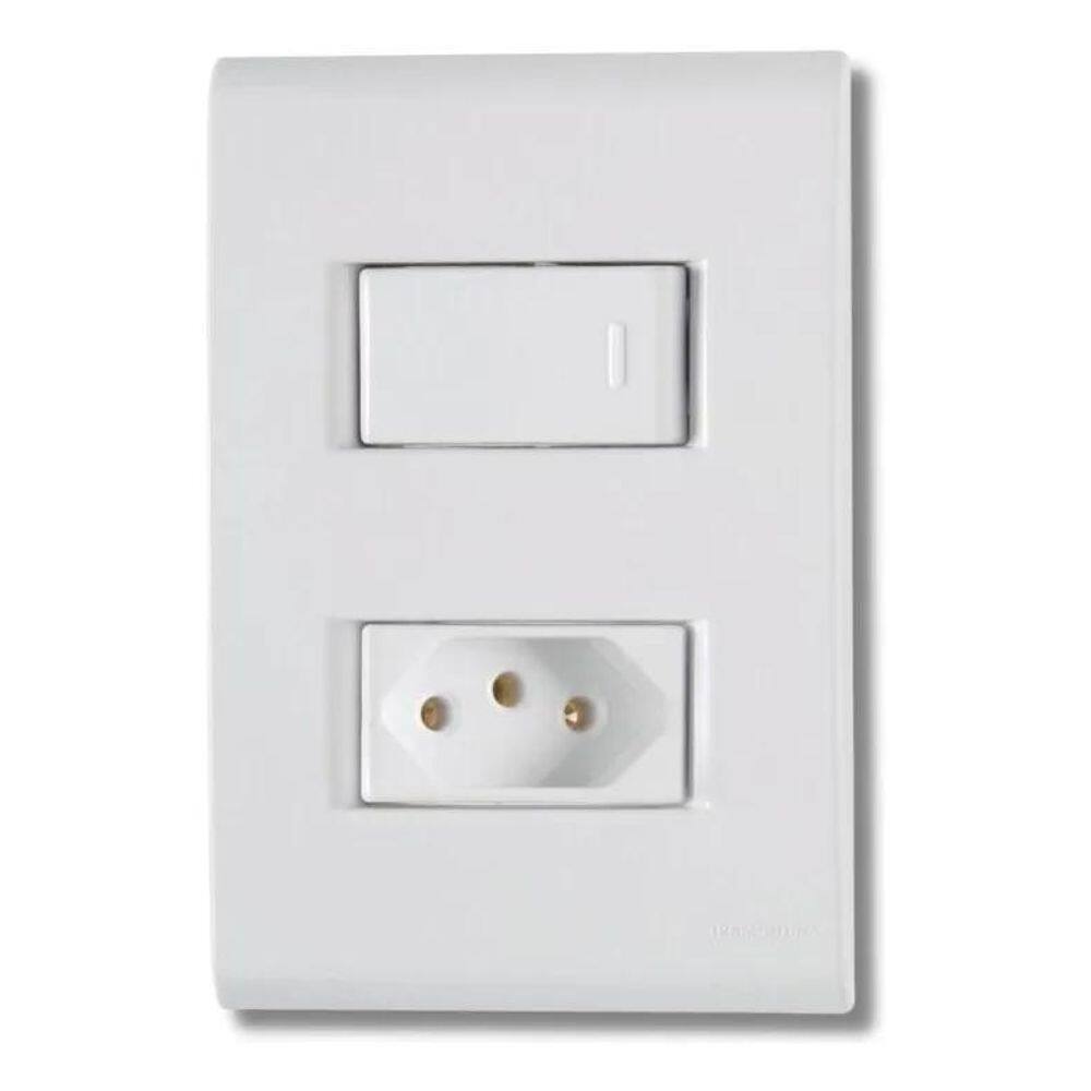 10X Interruptor Tramontina 1 Tecla Simples Liz Tomada 10A 2