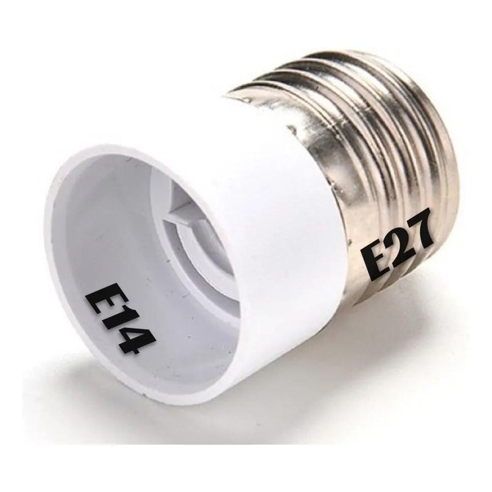 10X Adaptador Soquete Bocal E27 Para E14