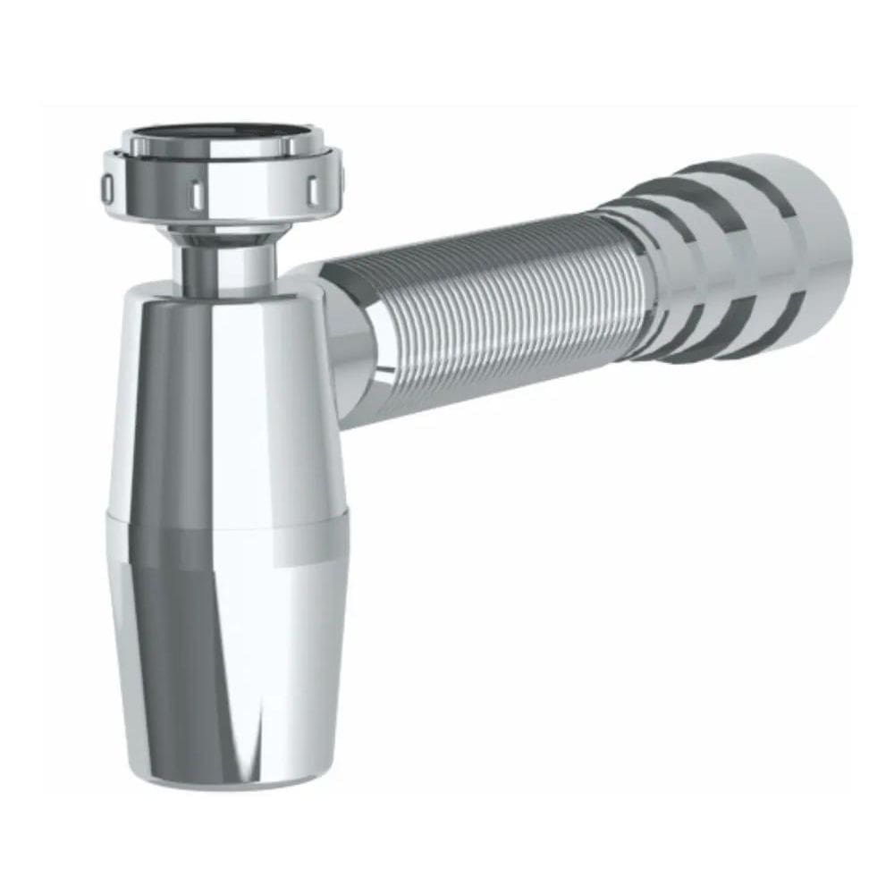 10X Sifão Cromado Sanfonado Com Copo Pvc Universal Valeplast