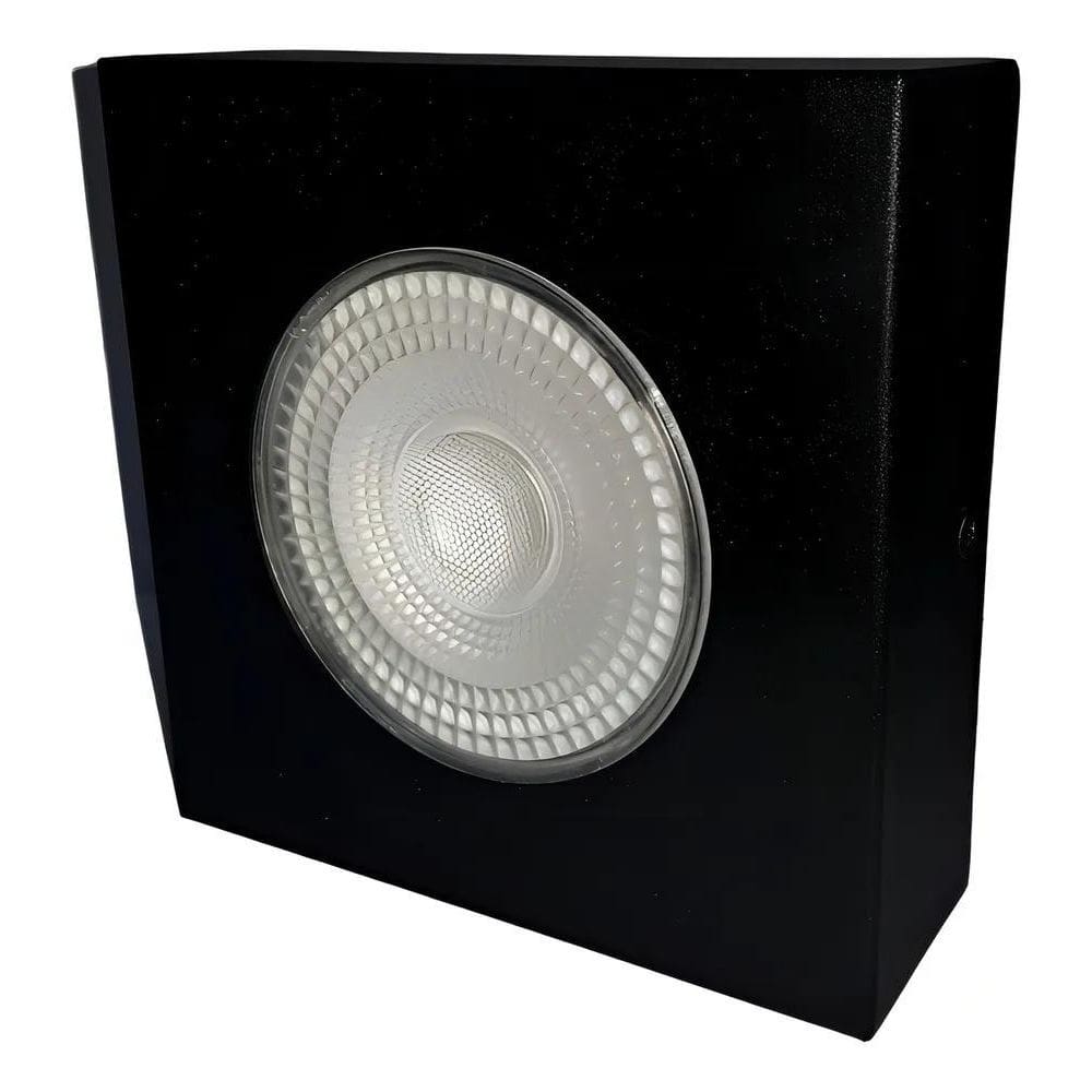 10X Mini Spot Plafon Sobrepor 8W Branco-Quente 3000K Preto