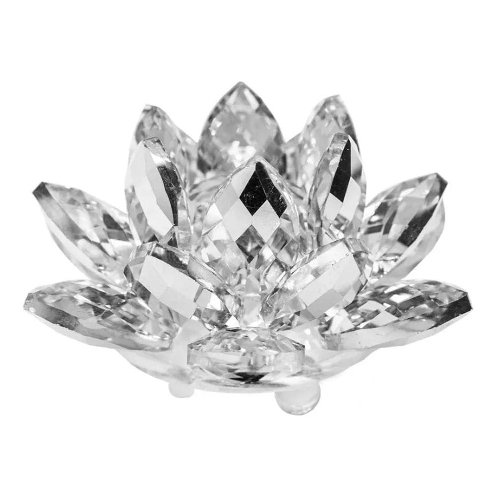 10X Flor De Lótus Cristal Decorativa Vidro Presente Decoraç