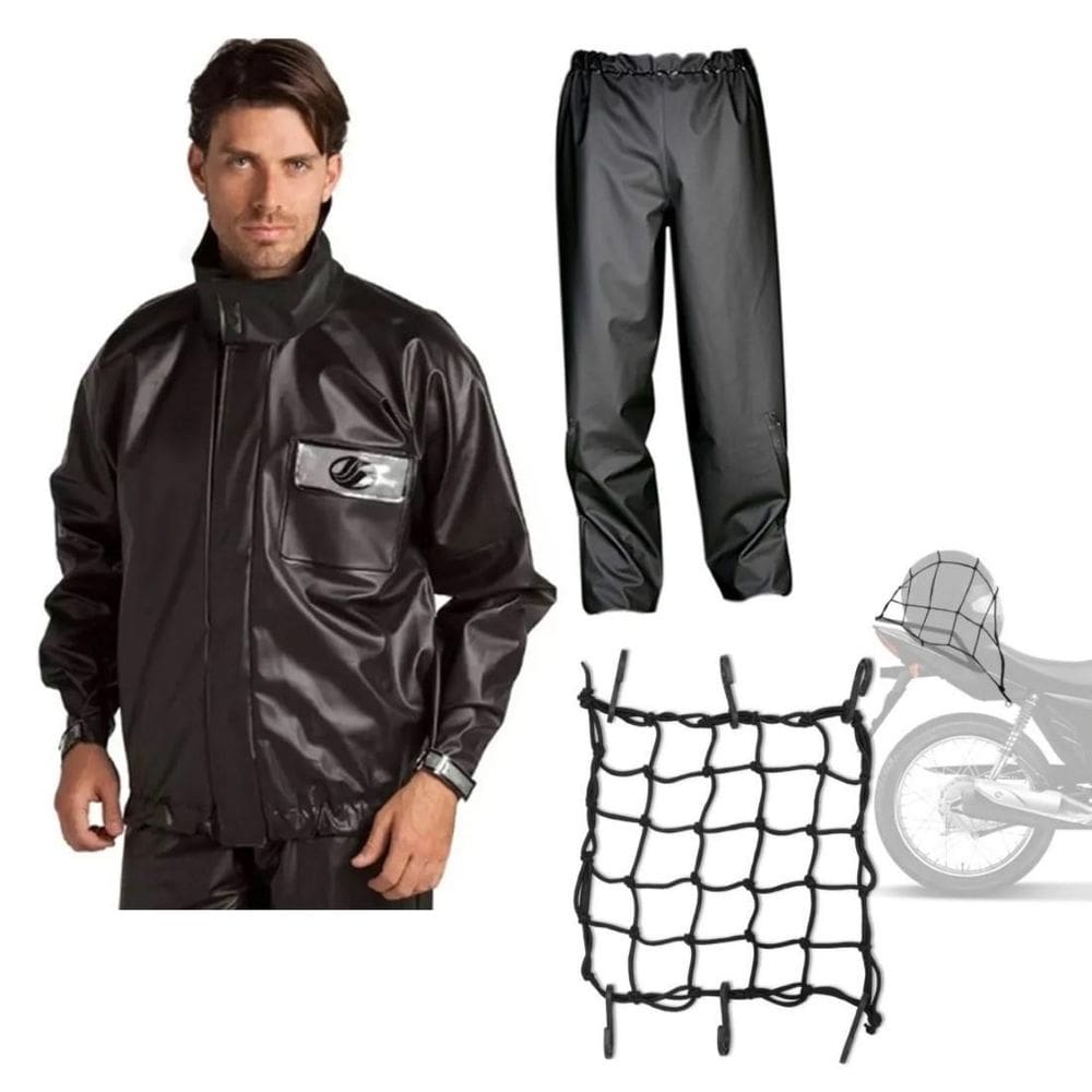 Capa De Chuva Alba Europa Motoqueiro Gg + Elastico Aranha