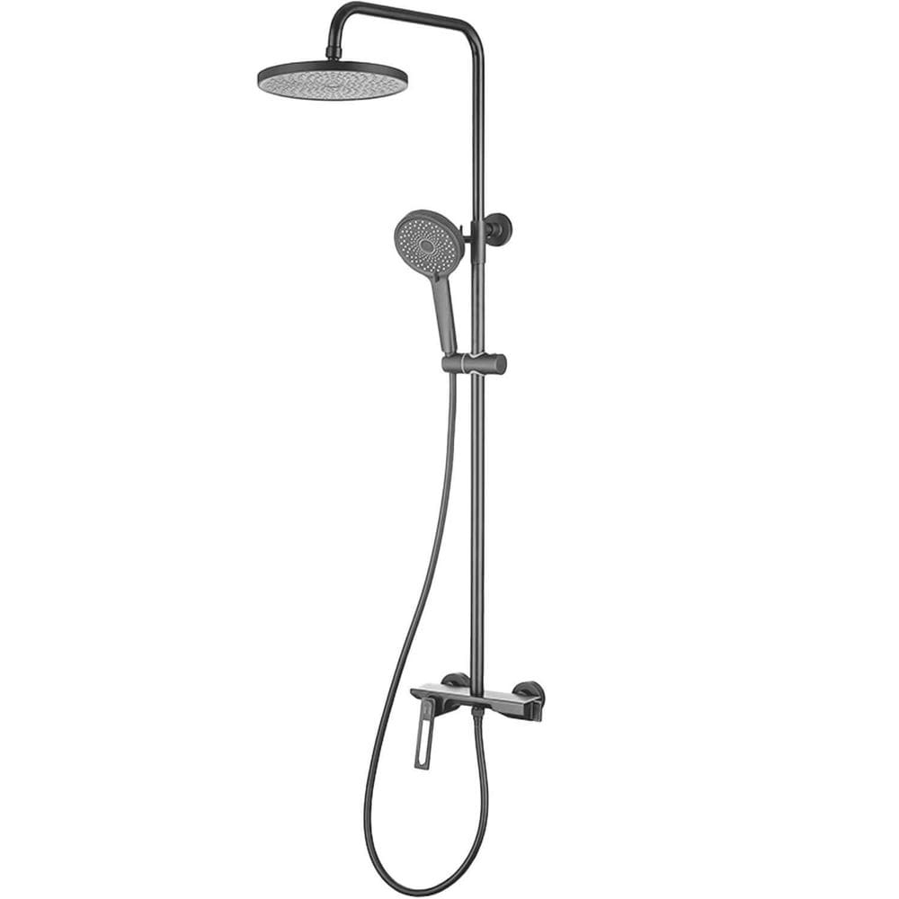 Ducha Banho - Linha Premium Aço Inoxidável 3 Funções - Cinza