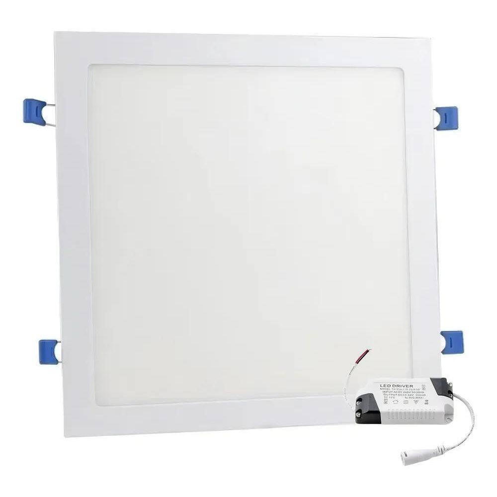 10X Plafon Painel Led 25W 24W Embutir Quadrado - Branco Que