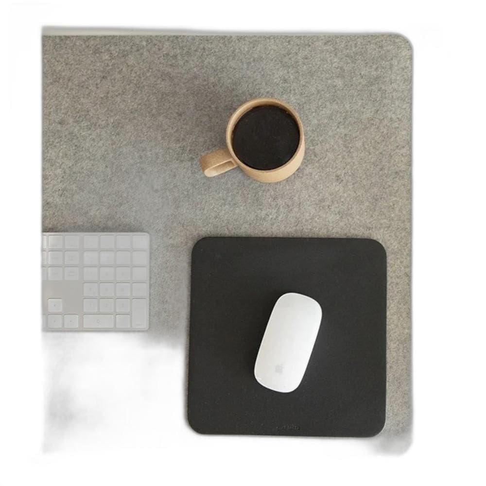 Mousepad De Couro Mesa 20X20 Porta Copo Antiderrapante