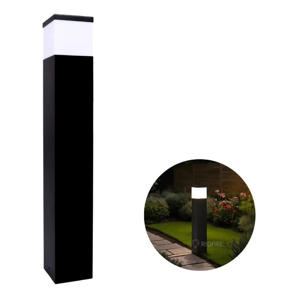 10X Poste Balizador 50 Cm Alumínio Chão Jardim Piso Solo De