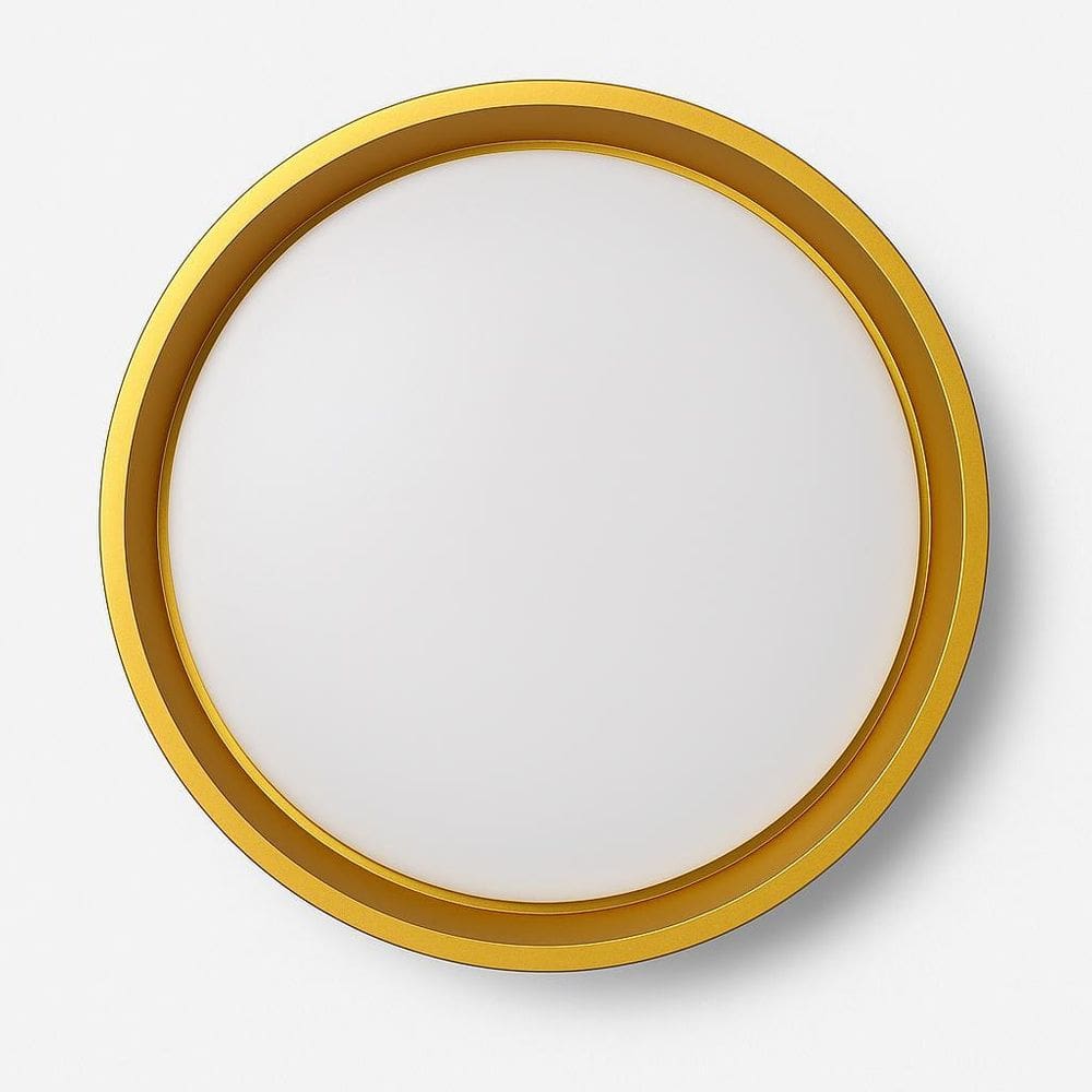 Luminária Redonda Plafon Design Moderno Bivolt Dourado 30W