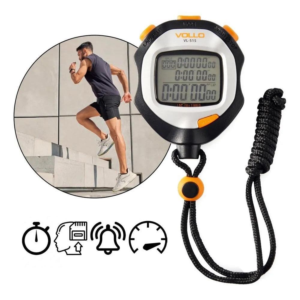 10X Cronômetro Digital Profissional Vl-515 Com 200 Memorias