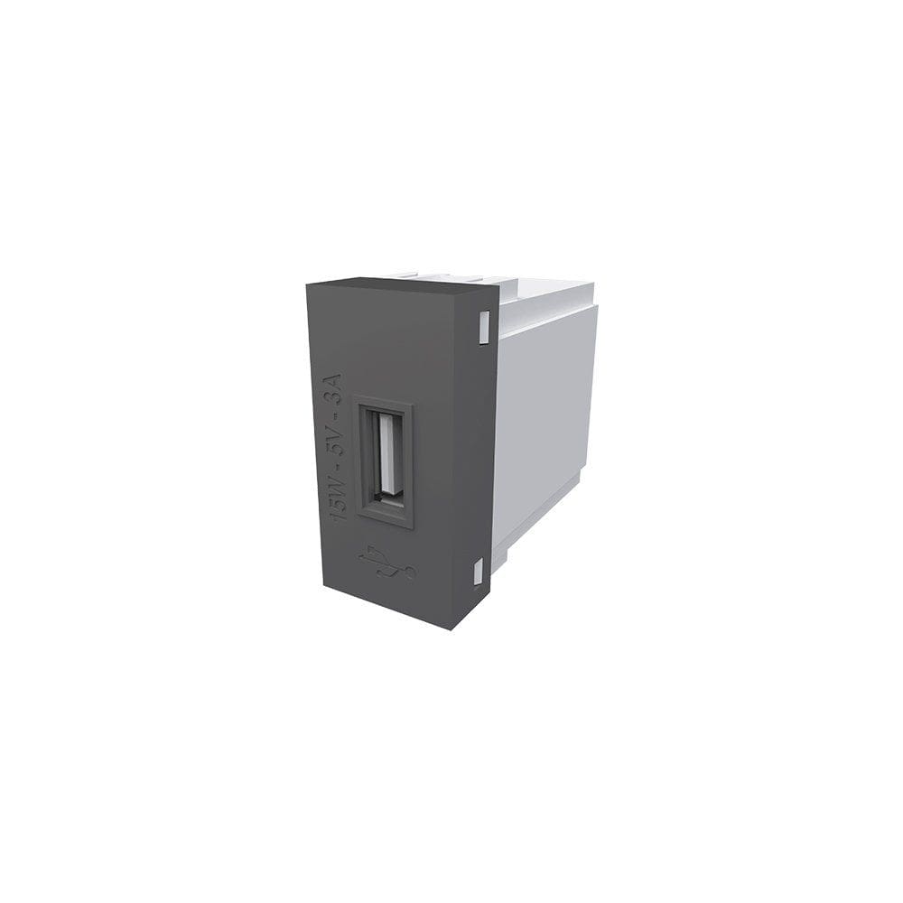 Módulo Tomada USB Fame Habitat Onix 15W 5V 3A Bivolt