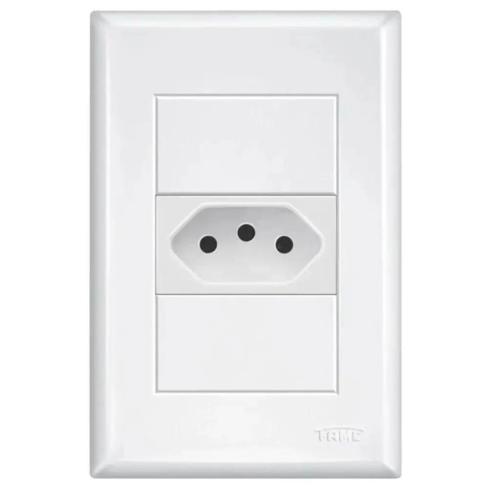 Tomada 2p+t 10a 250 Volts Com Placa 4x2 Evidence - 10237424 - Fame