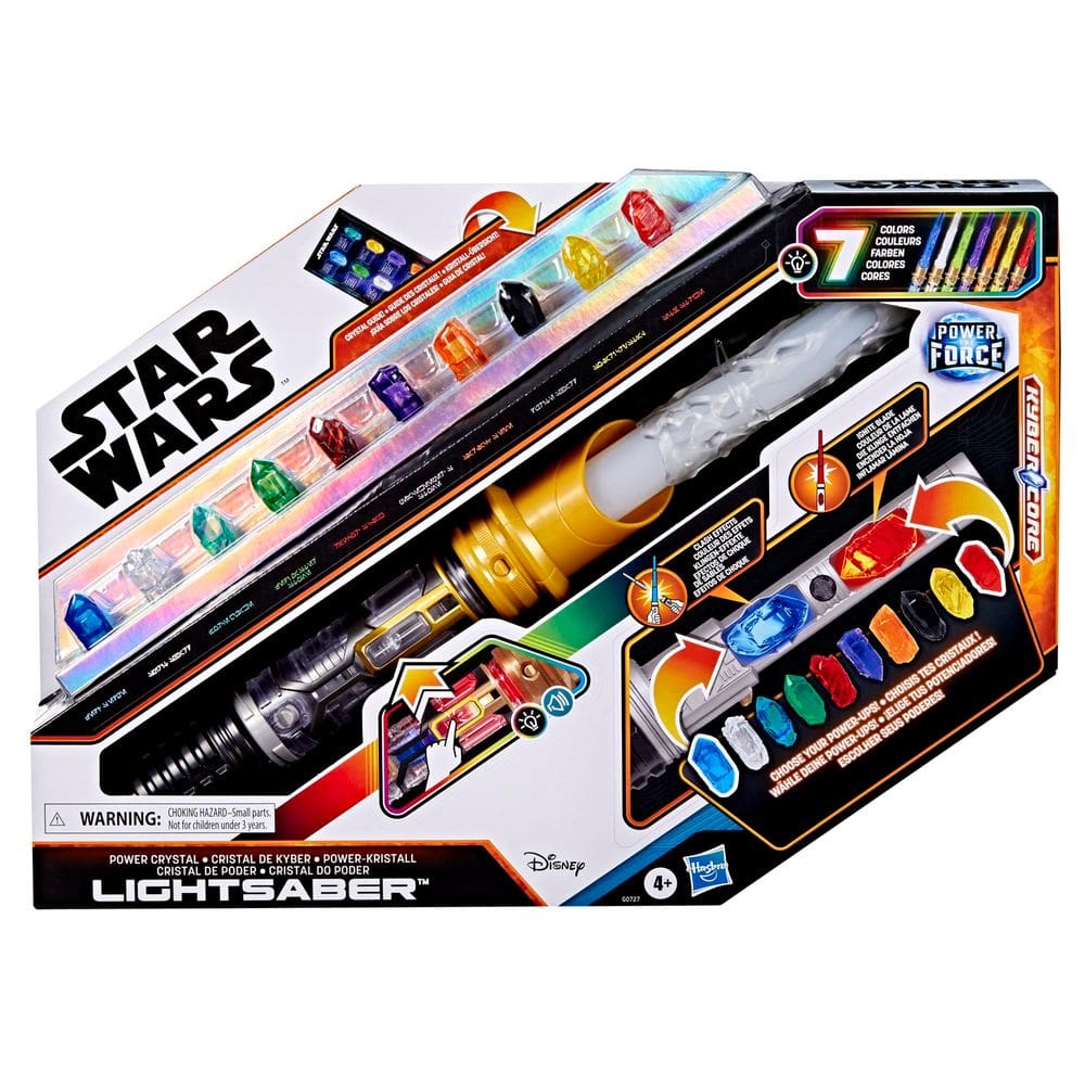 Sabre de luz Star Wars Power Crystal, 7 cores e 10 cristais