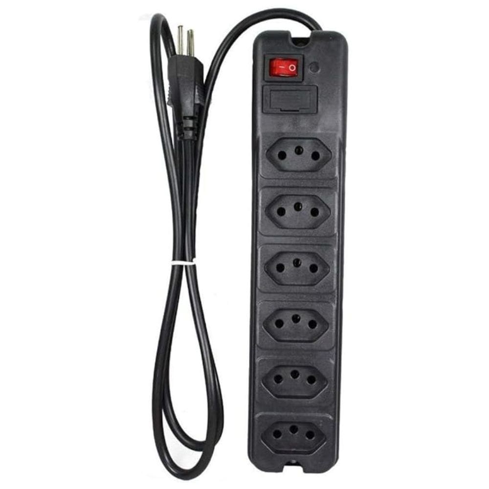 Filtro De Linha NTC PTE0206 6 Tomadas Preto